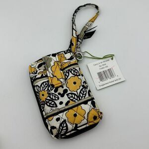 Vera Bradley Carry It All Wristlet Wallet Yellow Floral Go Wild Pattern NWT‎